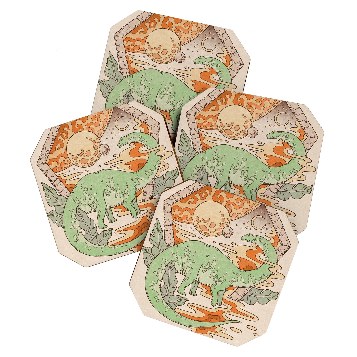 Aeon Archway: Apatosaurus | Dinosaur Science Fiction Art Coaster Gallery Image 1