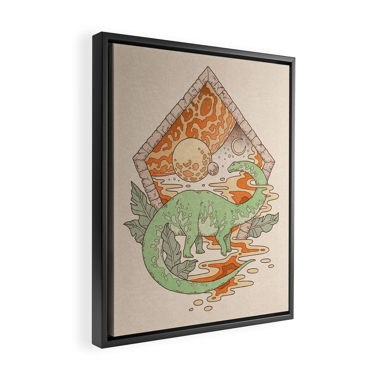 Aeon Archway: Apatosaurus | Dinosaur Science Fiction Art Framed Canvas Print Gallery Image 2