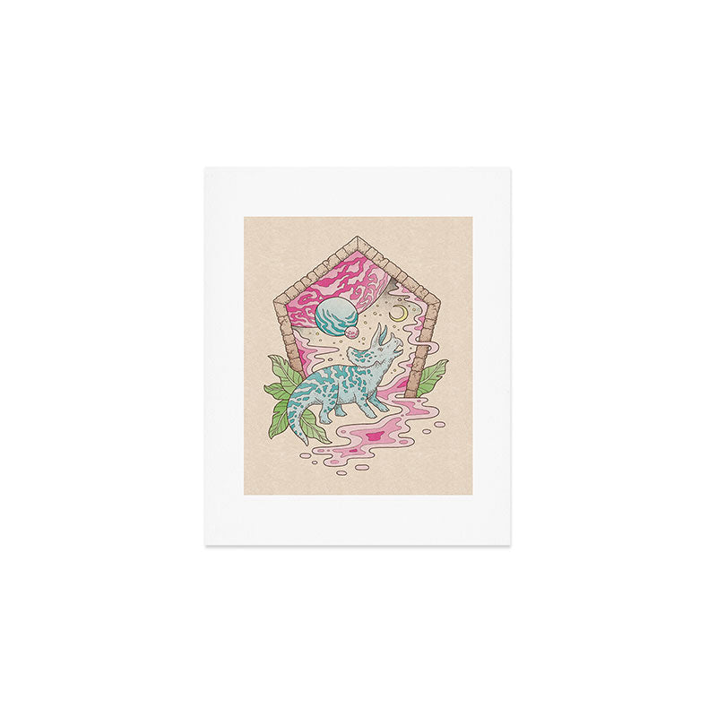Aeon Archway: Triceratops | Dinosaur Sci-Fi Space Art Art Print Gallery Image 1