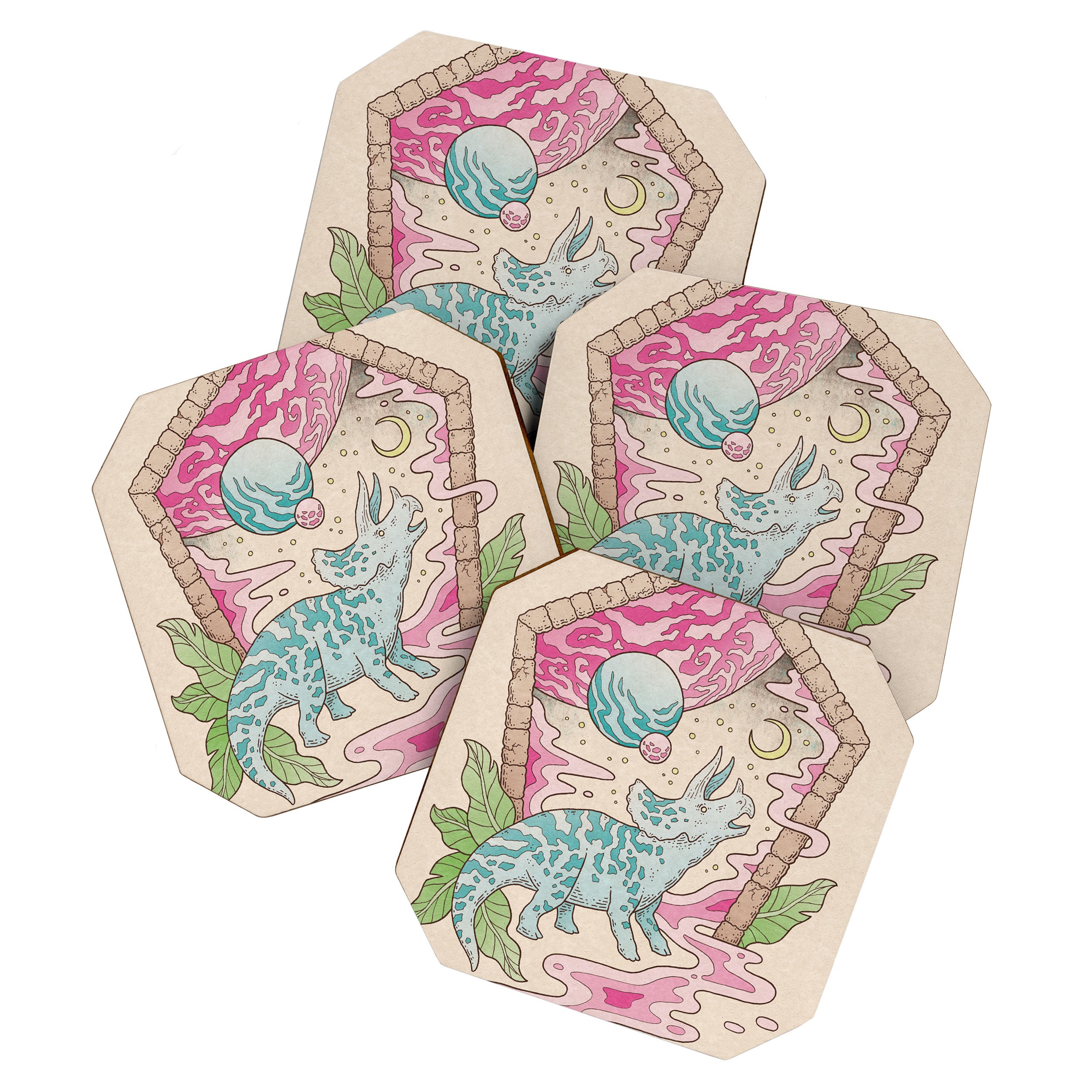 Aeon Archway: Triceratops | Dinosaur Sci-Fi Space Art Coaster Gallery Image 1