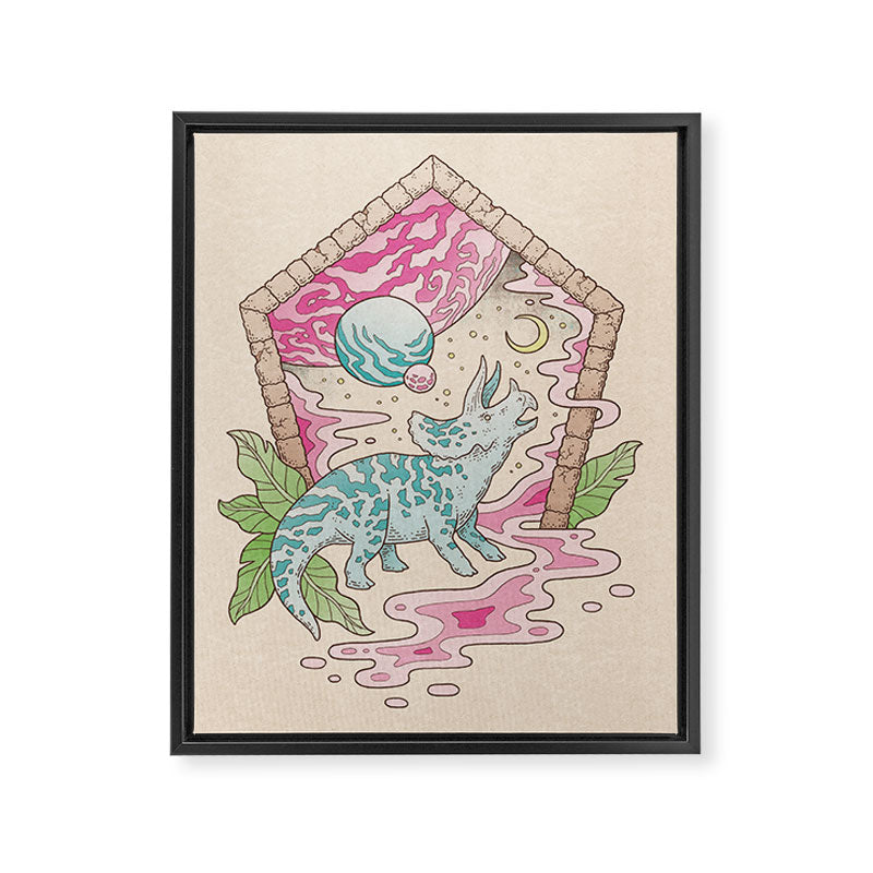 Aeon Archway: Triceratops | Dinosaur Sci-Fi Space Art Framed Canvas Print Gallery Image 6