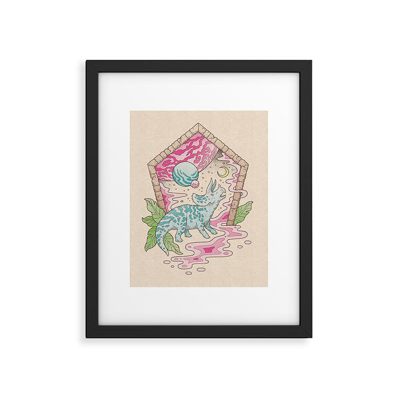 Aeon Archway: Triceratops | Dinosaur Sci-Fi Space Art Framed Art Print Gallery Image 4
