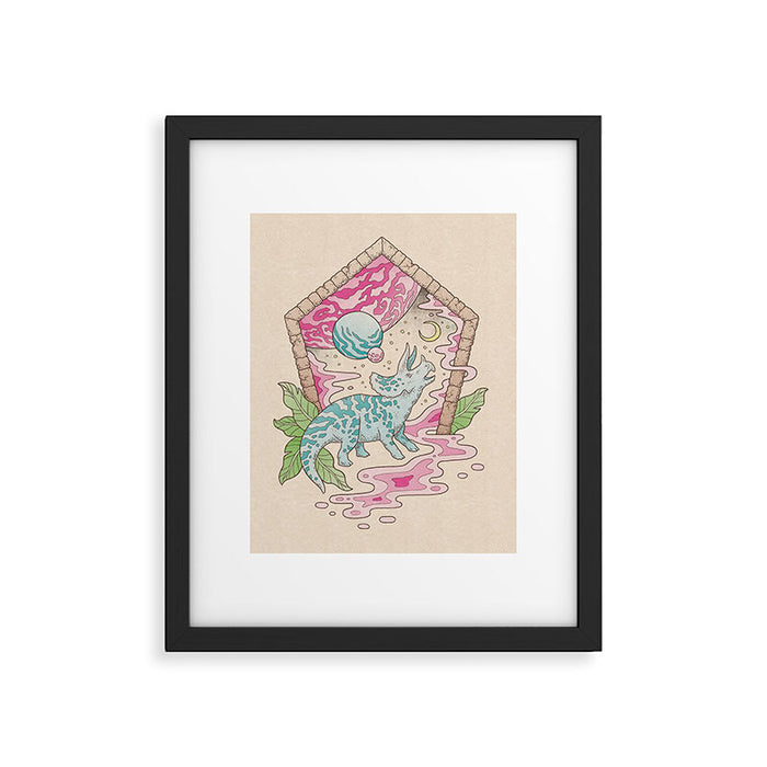 Aeon Archway: Triceratops | Dinosaur Sci-Fi Space Art Framed Art Print Gallery Image 1