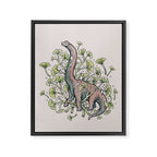 Brachio Ginkgo | Dinosaur Botanical Art Framed Canvas Print Gallery Image 8