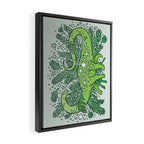 Evergreen Apatosaurus | Dinosaur Cosmic Festive Art Framed Canvas Print Gallery Image 2