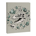 Geo-rex Vortex | Aquamarine | Dinosaur Skull Fossil Art Canvas Print Gallery Image 8
