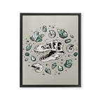 Geo-rex Vortex | Aquamarine | Dinosaur Skull Fossil Art Framed Canvas Print Gallery Image 8