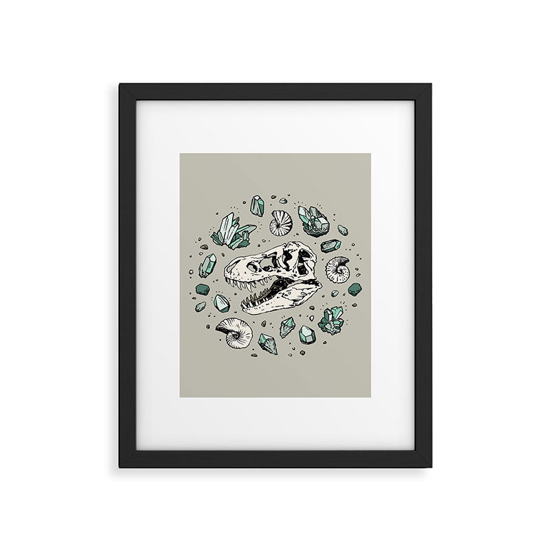 Geo-rex Vortex | Aquamarine | Dinosaur Skull Fossil Art Framed Art Print Gallery Image 6