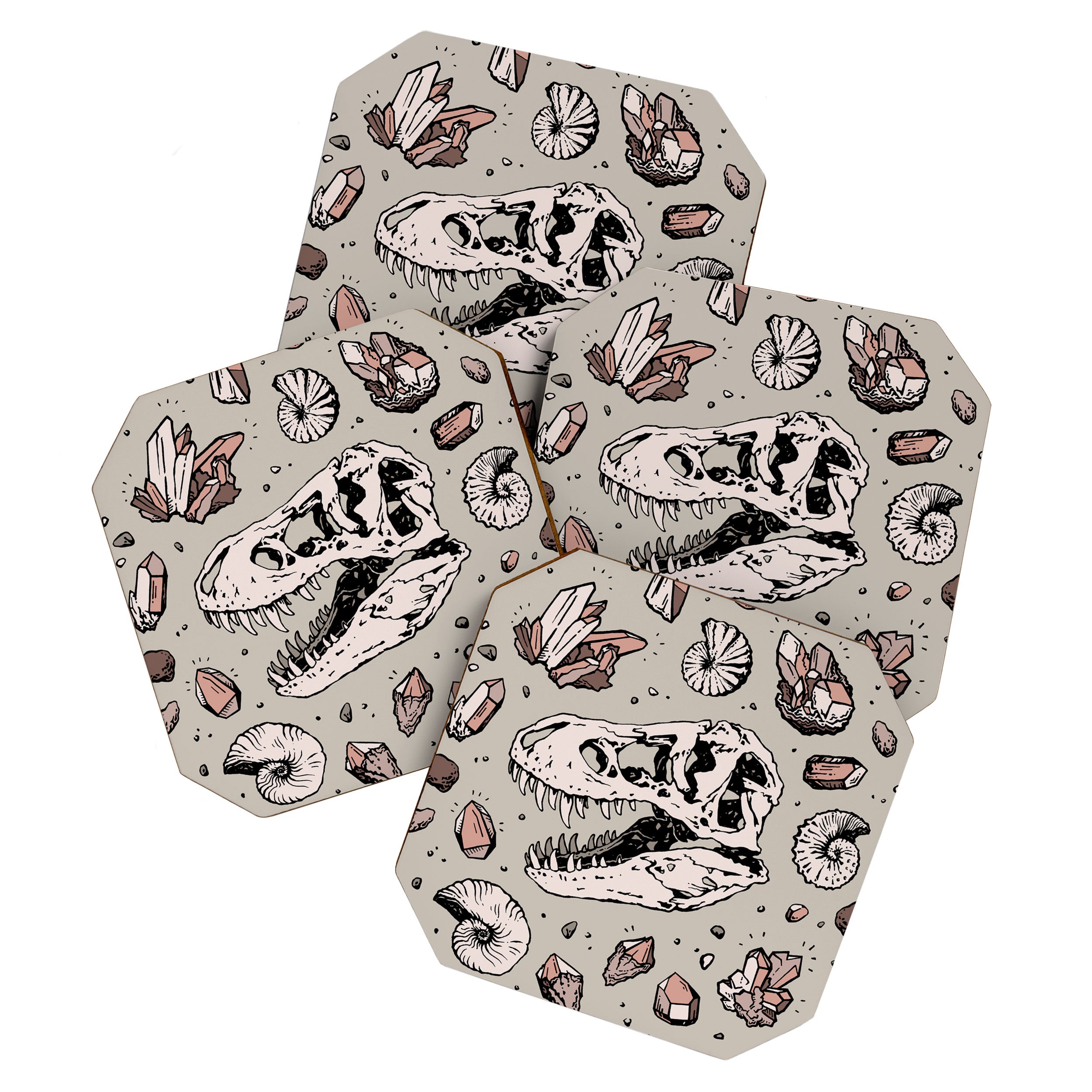 Geo-rex Vortex | Rose Quartz Coaster Gallery Image 1