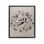 Geo-rex Vortex | Rose Quartz Framed Canvas Print Gallery Image 8