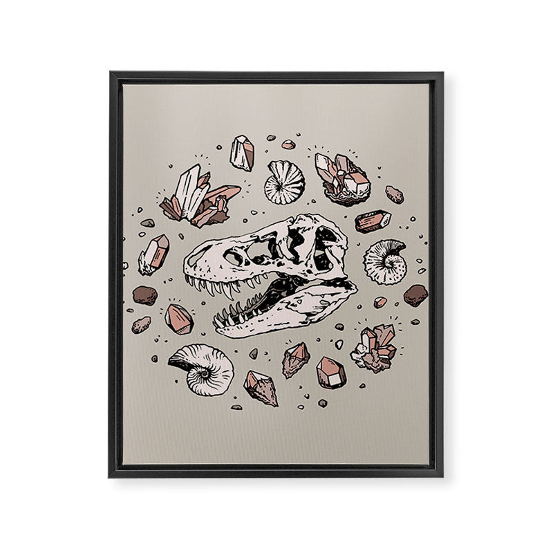 Geo-rex Vortex | Rose Quartz Framed Canvas Print Gallery Image 8