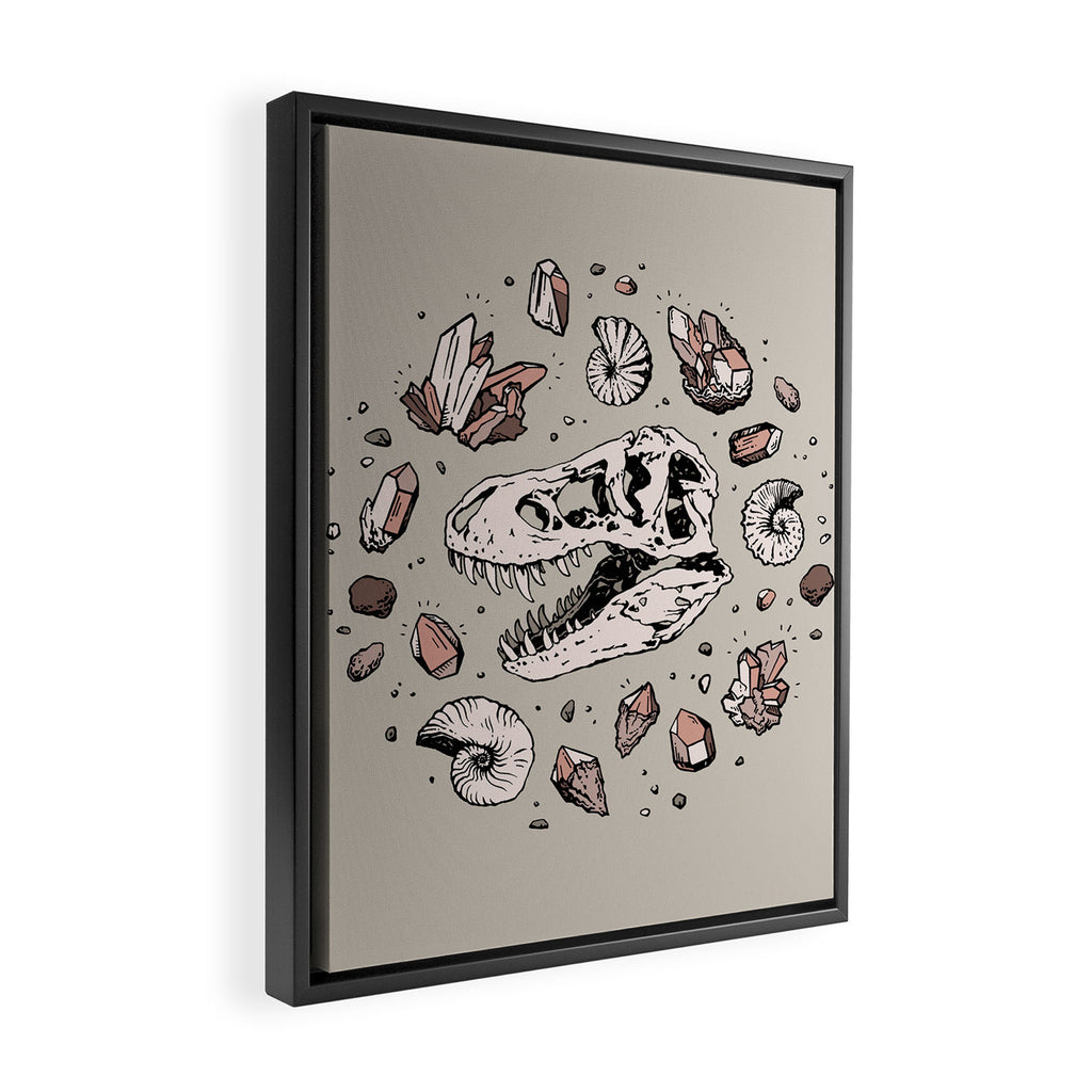 Geo-rex Vortex | Rose Quartz Framed Canvas Print Gallery Image 2