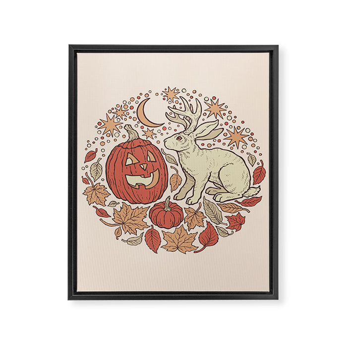 Halloween Friends | Autumn Palette Framed Canvas Print Gallery Image 1