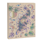  Jurassic Days, Jurassic Nights: Stegosaurus | Dinosaur Tropical Art Canvas Print Gallery Image 6