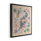  Jurassic Days, Jurassic Nights: Stegosaurus | Dinosaur Tropical Art Framed Canvas Print Gallery Image 2