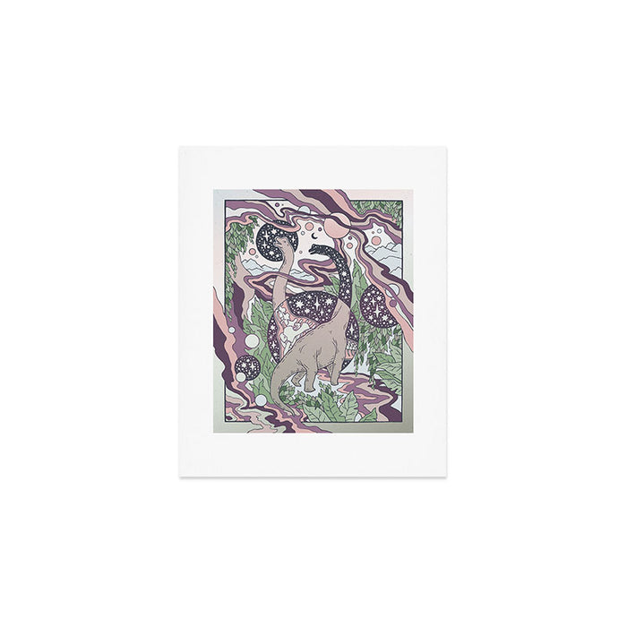 Jurassic Portal | Purple Haze Palette | Dinosaur Science Fiction Art Art Print Gallery Image 1