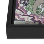 Jurassic Portal | Purple Haze Palette | Dinosaur Science Fiction Art Framed Canvas Print Gallery Image 3