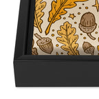 Oak & Squirrels | Autumn Yellows Palette Framed Canvas Print Gallery Image 3