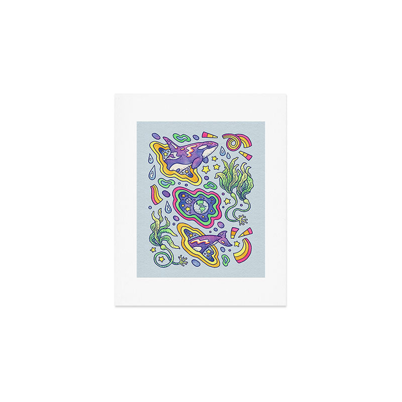 Ocean Portal I: Orca | Whale Space Art Art Print Gallery Image 1