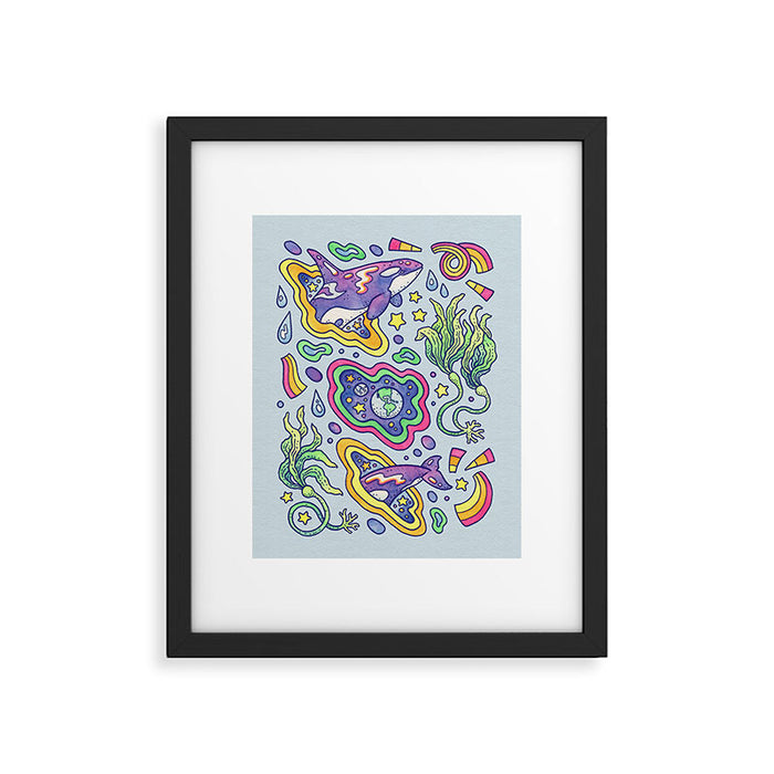 Ocean Portal I: Orca | Whale Space Art Framed Art Print Gallery Image 1