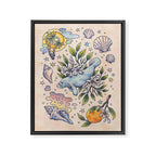 Orange Blossom Manatee | Ocean Nature Art Framed Canvas Print Gallery Image 6