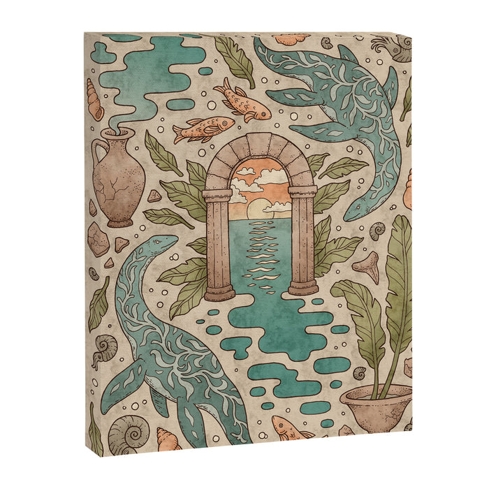 Paradise Panthalassa | Natural History Fantasy Art Canvas Print Gallery Image 1