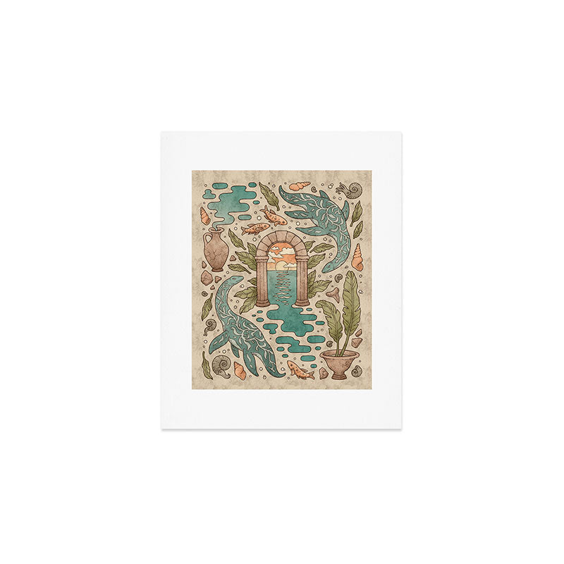 Paradise Panthalassa | Natural History Fantasy Art Art Print Gallery Image 1