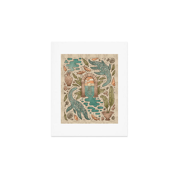 Paradise Panthalassa | Natural History Fantasy Art Art Print Gallery Image 1