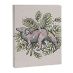 Parasaurolophus & Palms | Dinosaur Botanical Art Canvas Print Gallery Image 8