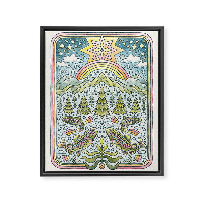 River Rainbows Framed Canvas Print Gallery Image 1