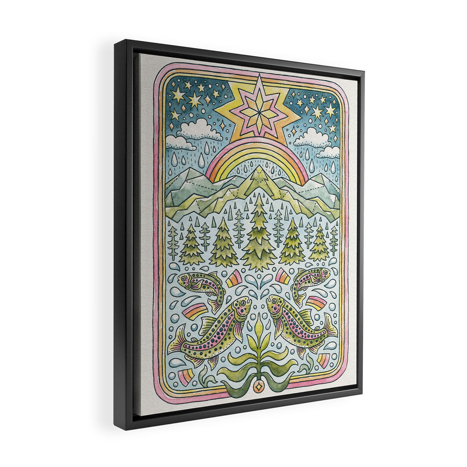 River Rainbows Framed Canvas Print Gallery Image 2