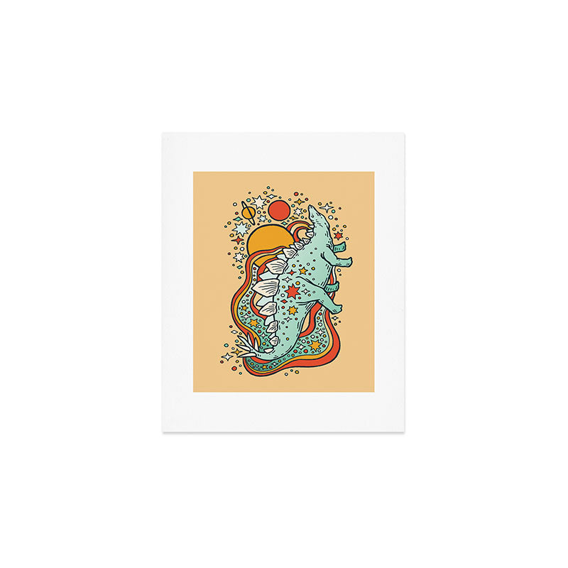 Star Stego | Retro Reptile Palette Art Print Gallery Image 1
