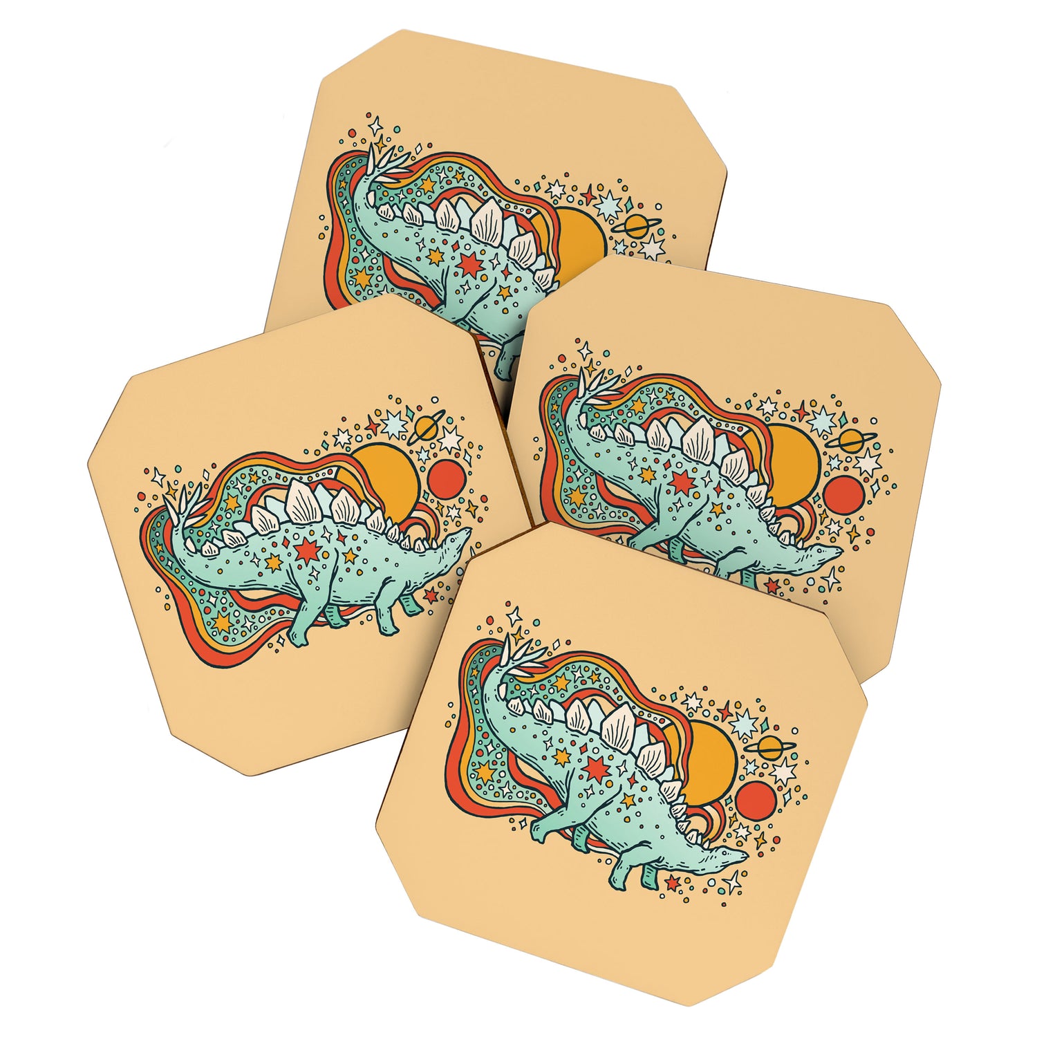 Star Stego | Retro Reptile Palette Coaster Gallery Image 1