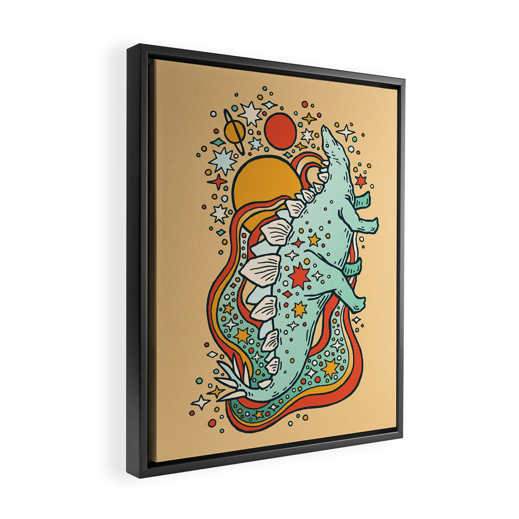 Star Stego | Retro Reptile Palette Framed Canvas Print Gallery Image 2