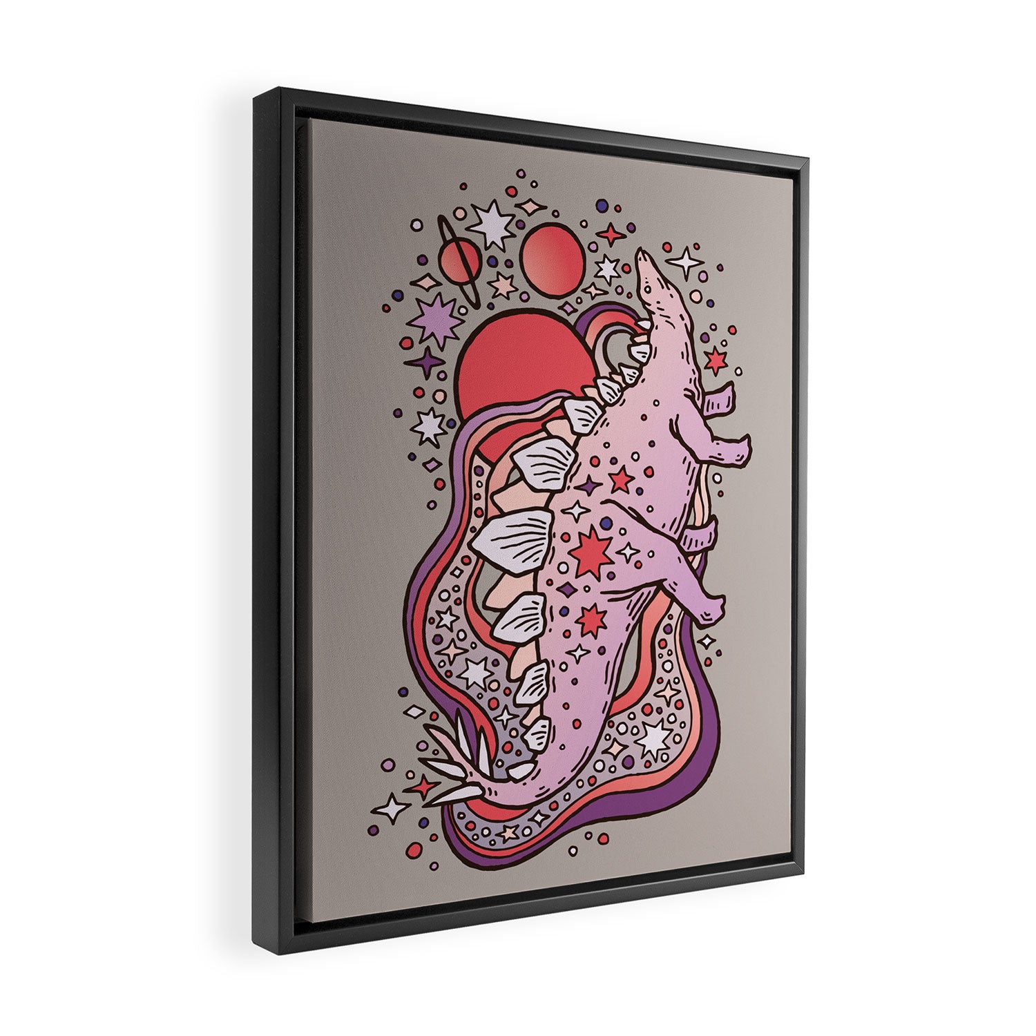 Star Stego | Space Sparkle Palette Framed Canvas Print Gallery Image 2
