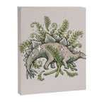 Stegosaurus & Ferns | Dinosaur Botanical Art Canvas Print Gallery Image 8