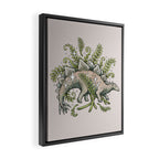 Stegosaurus & Ferns | Dinosaur Botanical Art Framed Canvas Print Gallery Image 2