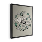 Triceratops Rocks! | Aquamarine | Dinosaur Skull Fossil Art Framed Canvas Print Gallery Image 2