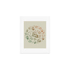 Triceratops Rocks! | Leaf Green & Pumpkin Spice Ombré Art Print Gallery Image 1
