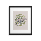 Tyrannosaurus & Sassafras | Dinosaur Botanical Art Framed Art Print Gallery Image 6