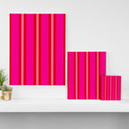 Red and Pink Summer Stripes Canvas Print Gallery Image 3