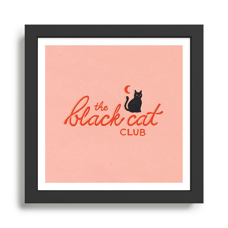 Black Cat Club Framed Art Print Gallery Image 1