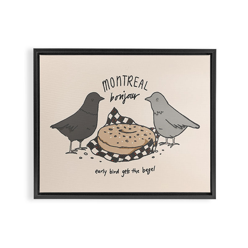 Bonjour Montreal Framed Canvas Print Gallery Image 3