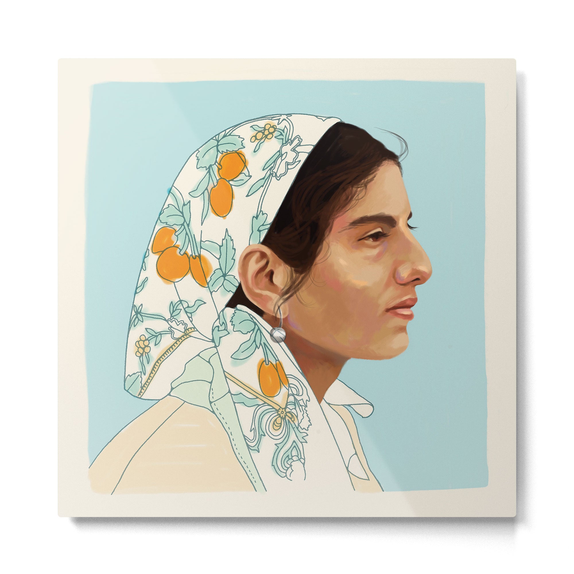 Citrus Woman Metal Print Gallery Image 2
