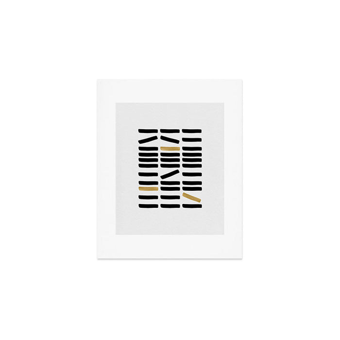 Black and Gold Abstract Art Print Gallery Image 1
