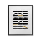 Black and Gold Abstract Framed Canvas Print Gallery Image 6
