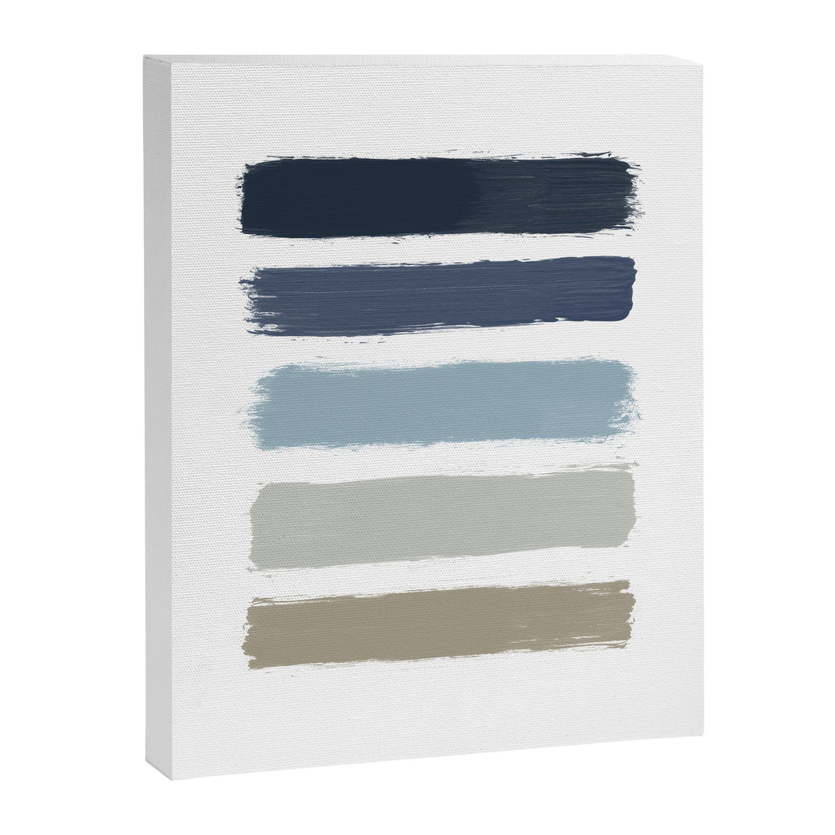 Blue & Taupe Stripes Canvas Print Gallery Image 6