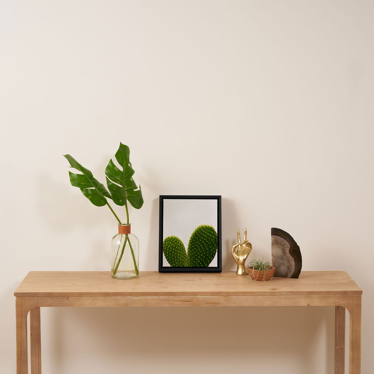 Heart Cactus Framed Canvas Print Gallery Image 4