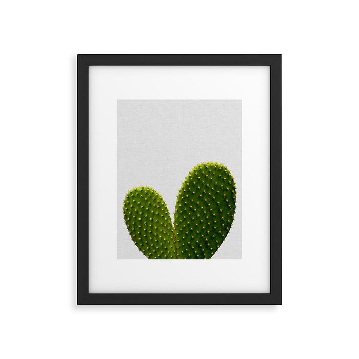 Heart Cactus Framed Art Print Gallery Image 1