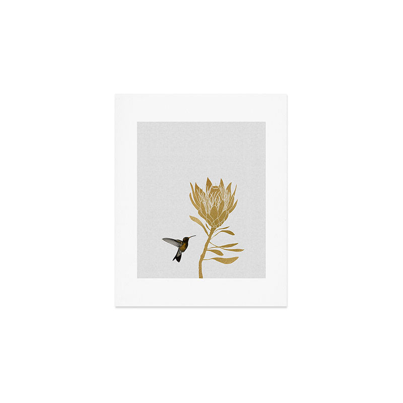 Hummingbird & Flower I Art Print Gallery Image 1